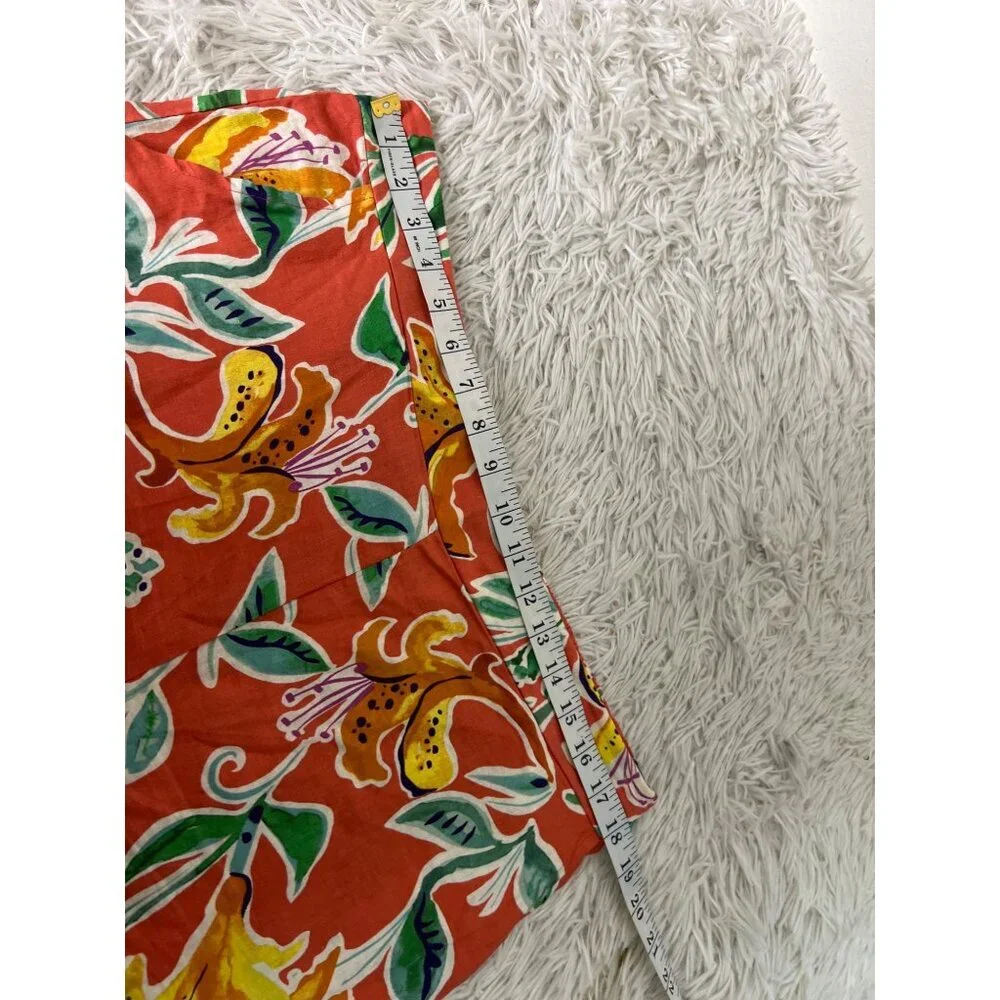 Rachel Rachel Roy High Rise Linen Blend Floral Wide Leg Pants XL - Picture 5 of 7